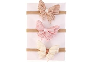 3D Butterfly Baby Headband Baby Bows Baby Girl Headbands Baby Girl Bows Baby Hair Accessories Baby Gifts (3pcs)