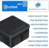 AVARTEK IP55 Waterproof Junction Box ABS Plastic Outdoor Enclosure 85x85x50mm view 5