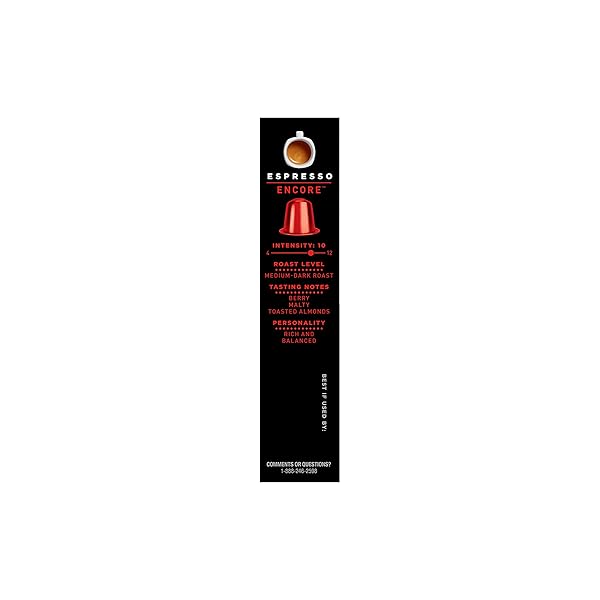 SEGAFREDO ZANETTI ESPRESSO CAPSULES – ALUMINUM PODS FOR NESPRESSO ORIGINAL MACHINES – MEDIUM-DARK ROAST PREMIUM ESPRESSO WITH A RICH AROMA – BALANCED, INTENSITY 10 – ENCORE, 10 COUNT