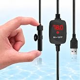 VCRAZE 10W 5V/2A USB Thumb-Sized Mini Aquarium Betta Heater with LED Digital Thermostat