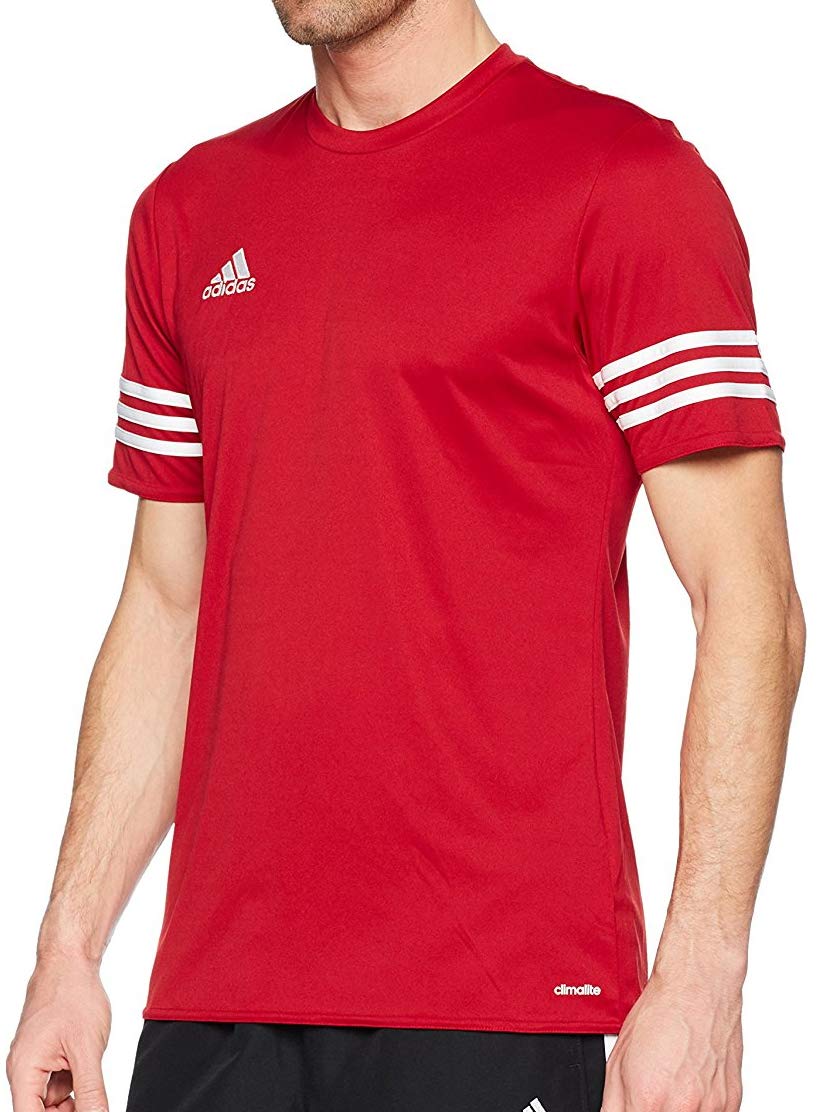 adidas men's entrada, 14 T-shirt, Men, F50485, red/white, S