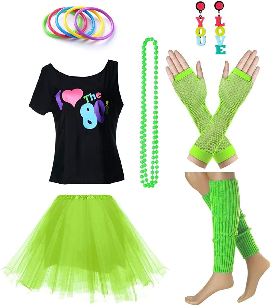 Women's I Love The 80's T-Shirt 80s Outfit Accessories