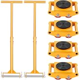 VEVOR Machine Skate, 6T Machinery Skate Dolly, 13228 lbs Machinery Moving Skate, Machinery Mover Skate with 360&deg; Rotation Cap and PU Directional Rollers, Heavy Duty Industrial Moving Equipment, Yellow