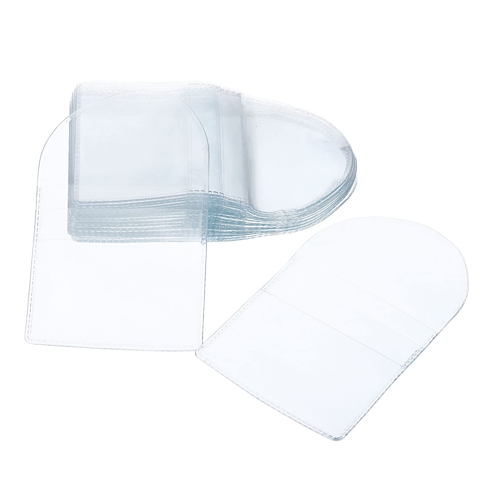 PATIKIL 2.4" x 2.4" Coin Sleeves Holders, 25 Pack Pocket Coin Flip Single Coin Protector Pouch for Coins Jewelry Small Items, Clear