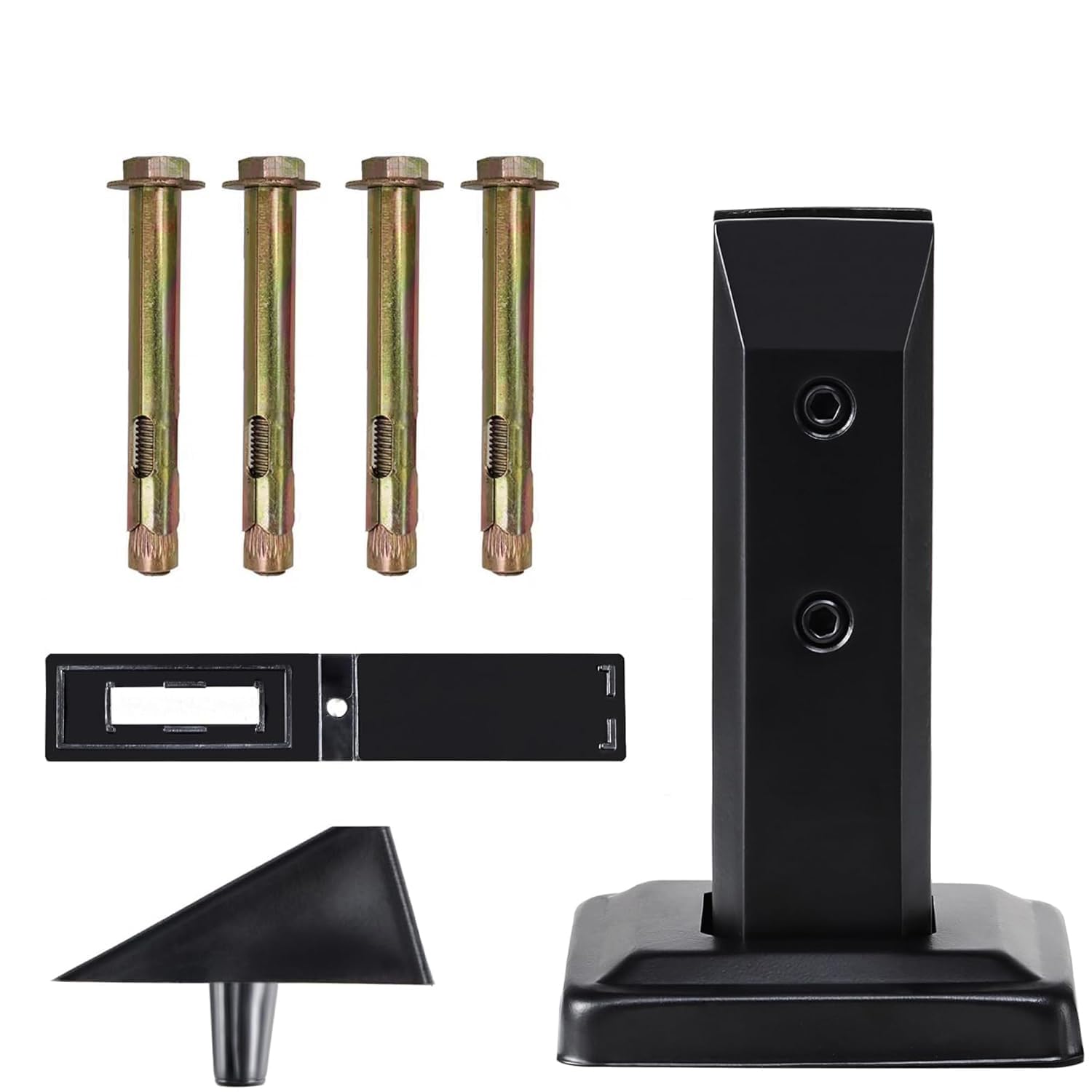 Photo 1 of 304 Stainless Steel Square Glass Railing Spigot Glass Clamp, Balustrade Stairs Railing Pool Balcony Fence Glass Mounting Brackets Glass Railing System, Fit 5/16" - 1/2" Glass, Indoor & Outdoor Use