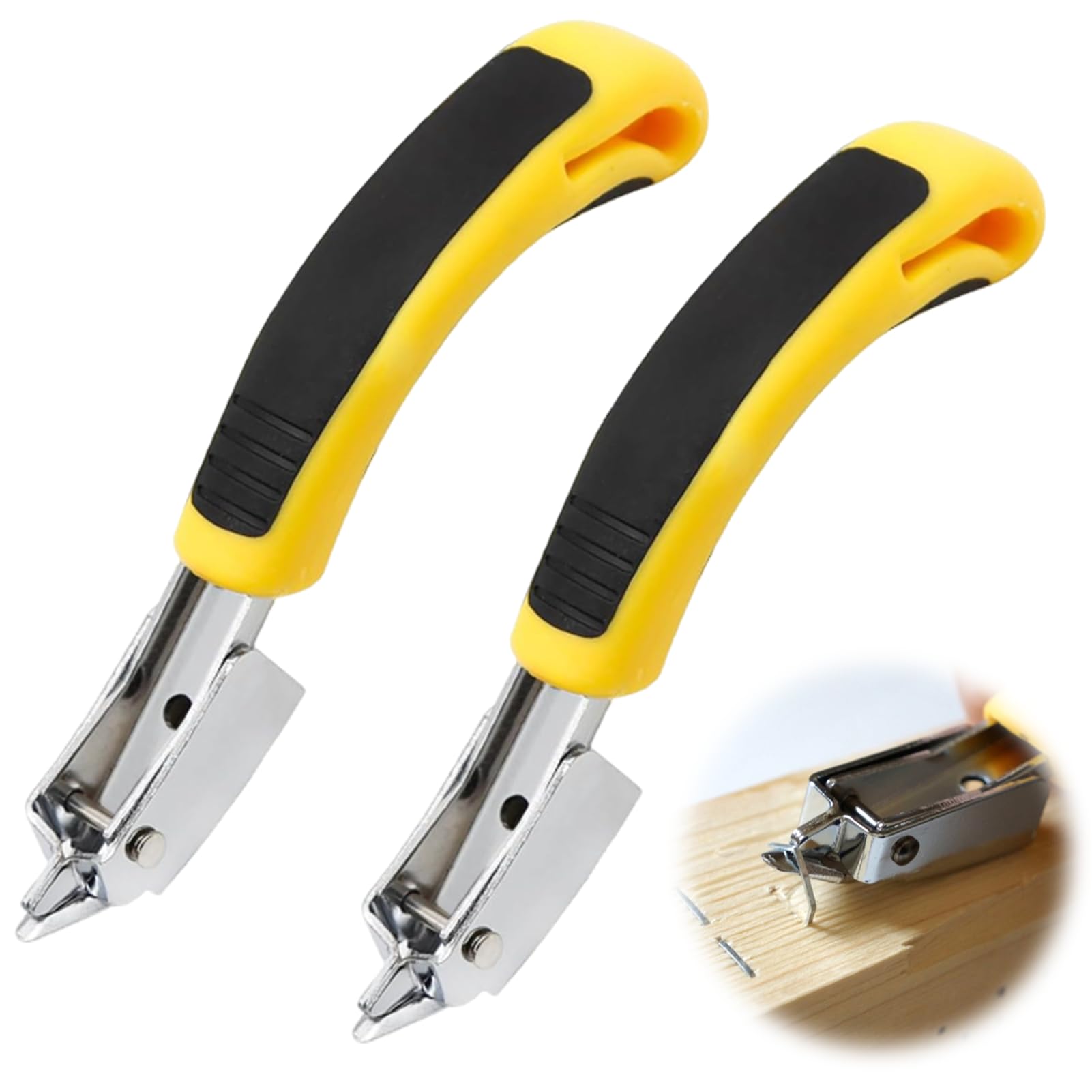 Staple Remover,2 Pcs Staple Remover Tool,Upholstery Staple Remover,Heavy Duty Staple Puller Tool,Strength Staple Puller Removing,Stapler Remover Tool for Floor Wooden Case Furniture