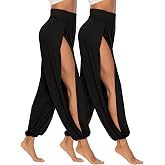 AvaCostume High Slit Harem Pants Women Hippie Harem Pants Trousers