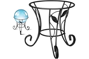 POPETPOP Gazing Ball Stand, Metal Gazing Globe Stand Crystal Ball globe Display Stand Metal Garden Sphere Stand Sphere Holder Flowerpot Rack for Garden Home 13cm