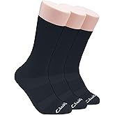Clarks Men's Casual Half Cushion Crew Sock with Air Channel 3 Pair, Multicolour, Men's 7-12 Shoe