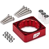 BlackPath - For Jeep Wrangler + Cherokee + Grand Cherokee Throttle Body Spacer Kit (Red) T6 Billet