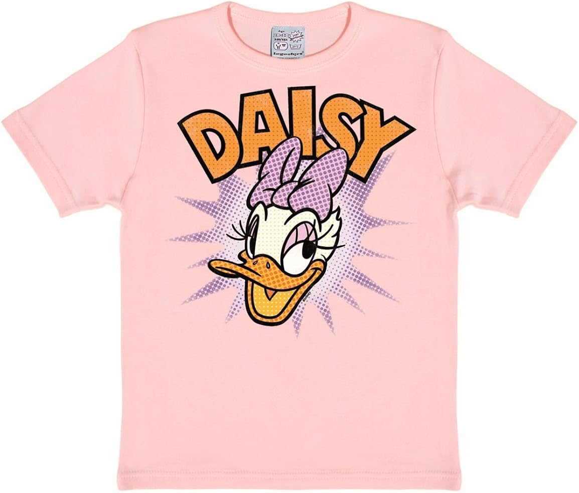 Logoshirt Disney Daisy Duck Logo Boy's TShirt Pastel Pink 23 Years