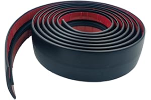 DAILISEN T Molding Flexible Self Adhesive T Shape Floor Transition Strip Bendable T Rubber Trim T Transition Strip for Tile to Laminate Flooring (300 × 5cm Black)