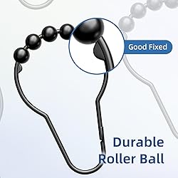 Titanker Shower Curtain Rings Hooks, Rust-Resistant