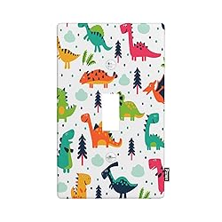 Pznen Dino Pattern Light Switch Cover Plate