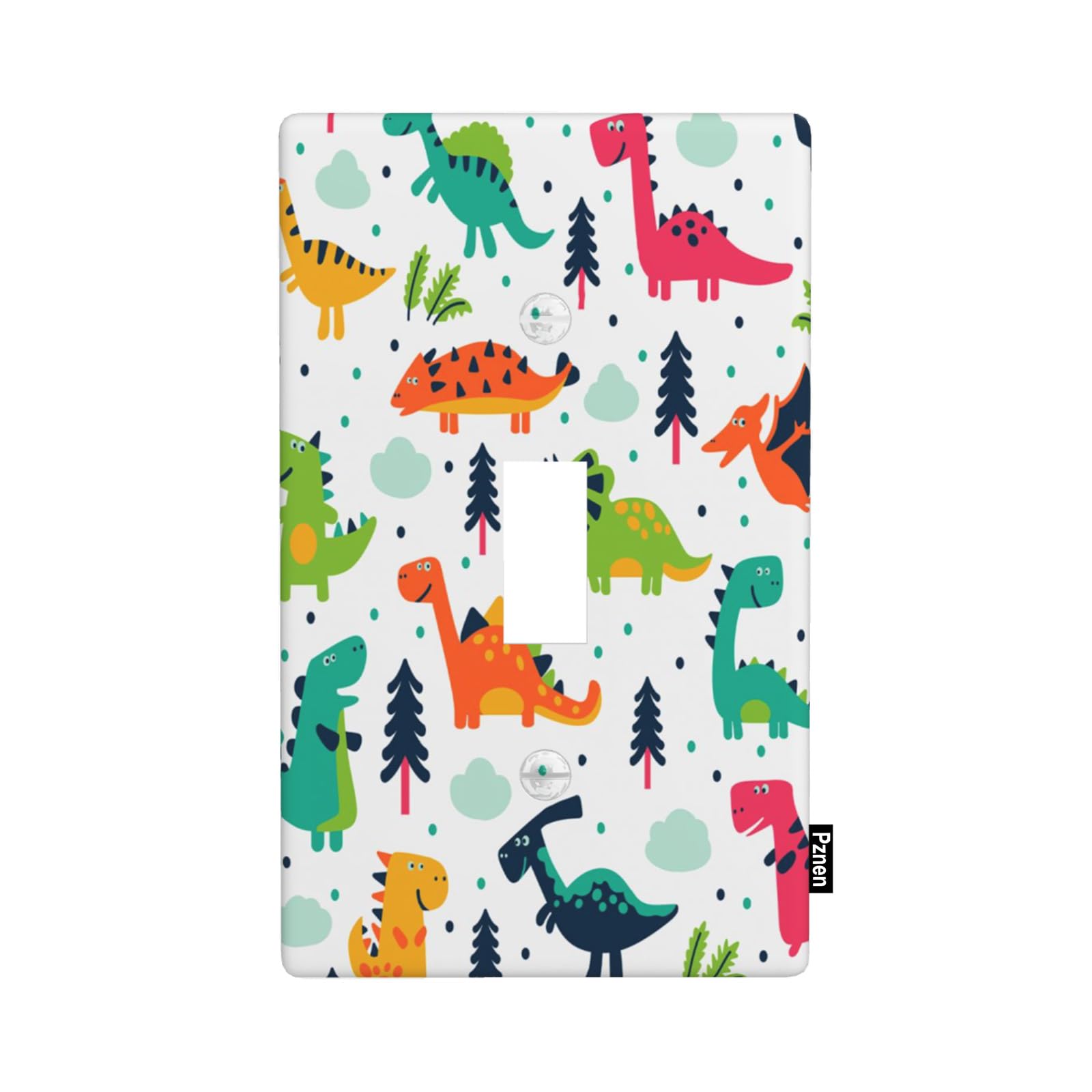 Pznen Dino Pattern Light Switch Cover Plate