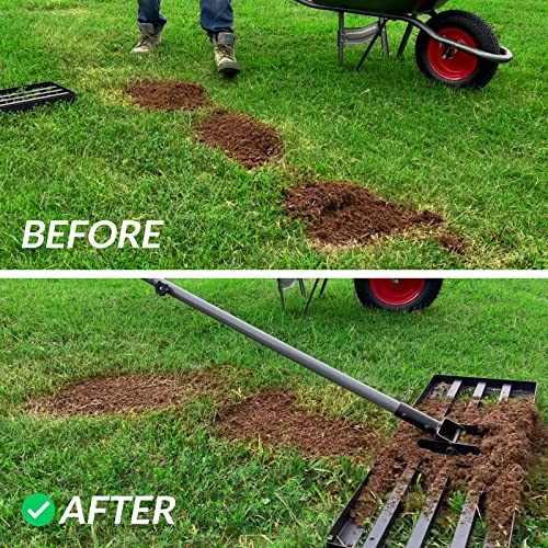Walensee Lawn Leveling Rake, 6.5FT 17"x10" Levelawn Tool, Heavy Duty Effort Saving Lawn Level