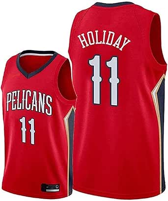 Amazon.com: Men's Trail T-Shirt Pelicans Holiday 11# Jersey Jrue Youth Icon Edition Swingman 