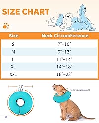 Supet Inflatable Dog Cone Collar for Large Medium