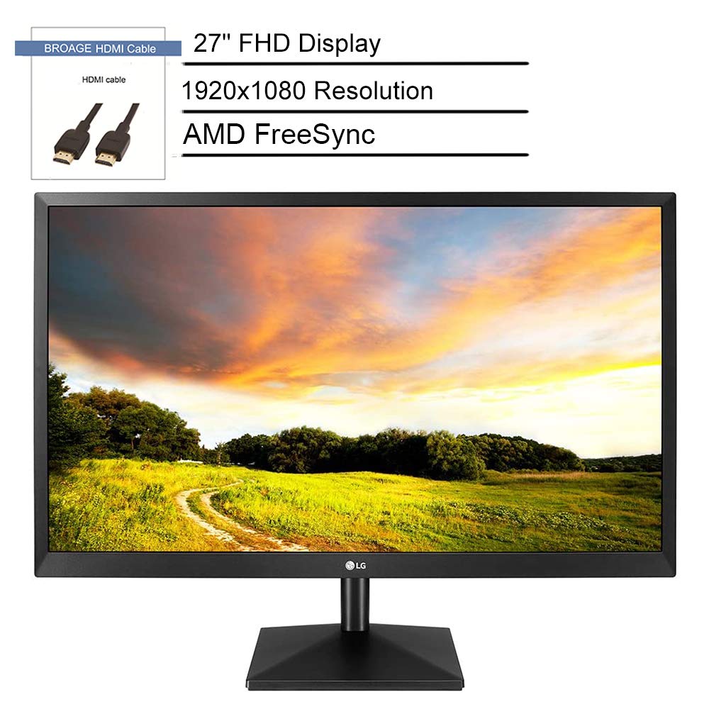 LG 27" FHD Gaming Monitor with AMD FreeSync, 1920x1080 Resolution, 16:9 Aspect Ratio, 1000:1 Contras