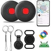 Android Air Tracker Tag-2Pack,Bluetooth Smart Tags for Android,IP68 Waterproof Smart Tags,Key Finder Works with Google Find Hub App (Android Only),Item Locator for Key,Wallet.Luggage.Bags