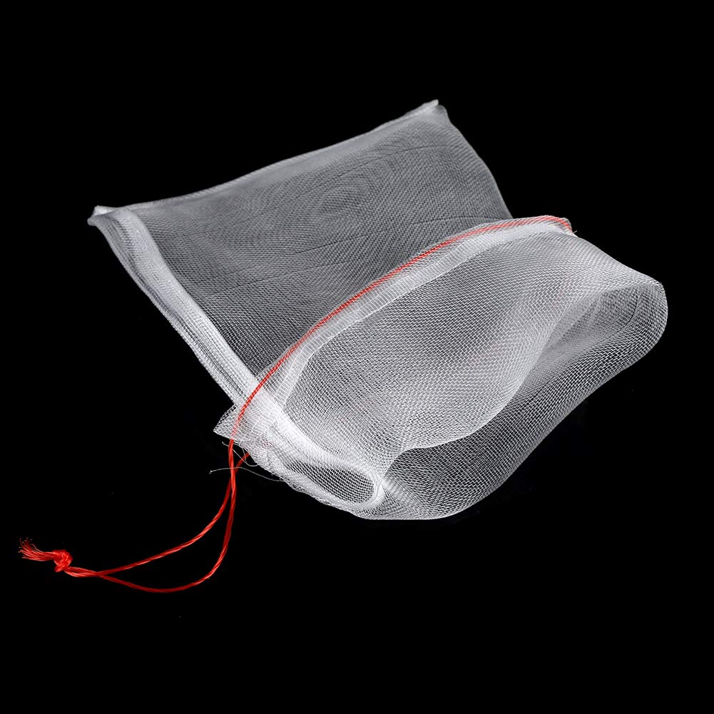 Garosa 50PCS Nylon Mesh Bags Reusable Garden Plant Bags Fruit Bags with Drawstring for Vegetables Fruits Storage (25x15cm) Gardening Supplies