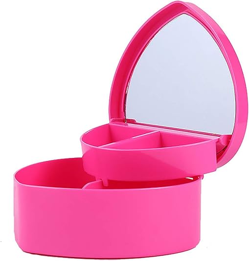 HUI JIN Schmuck-Aufbewahrungsbox, niedlich, tragbar, für Halsketten und