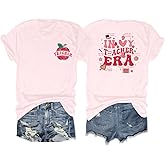 Teacher Shirts Women Teach Print Graphic Tees Kindergarten Elementary Teaching Life Shirts Back to School Tees Tops