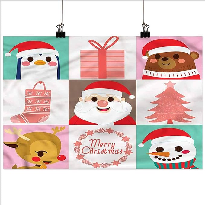 Amazon.com: Christmas Bathroom Decor Digital Noel Design 20x28 Inch