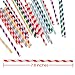 Antner 225Pcs Paper Straws Biodegradable Rainbow Stripe Drinking Straw for Juices Shakes Smoothies and Party Decoration (Rainbow Stripe Paper Straws-225PCS)
