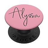 Alyssa Name Custom Girl name on Pink - Alyssa
