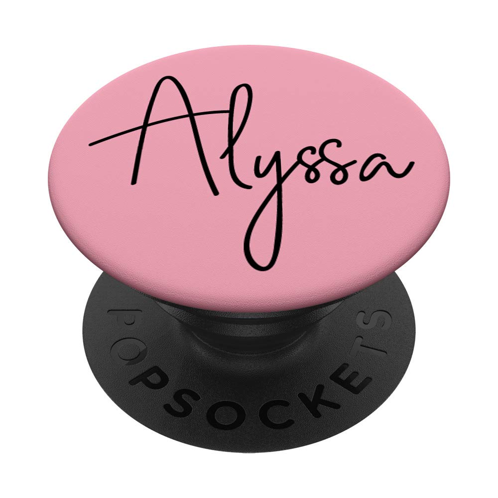 Alyssa Name Custom Girl name on Pink - Alyssa