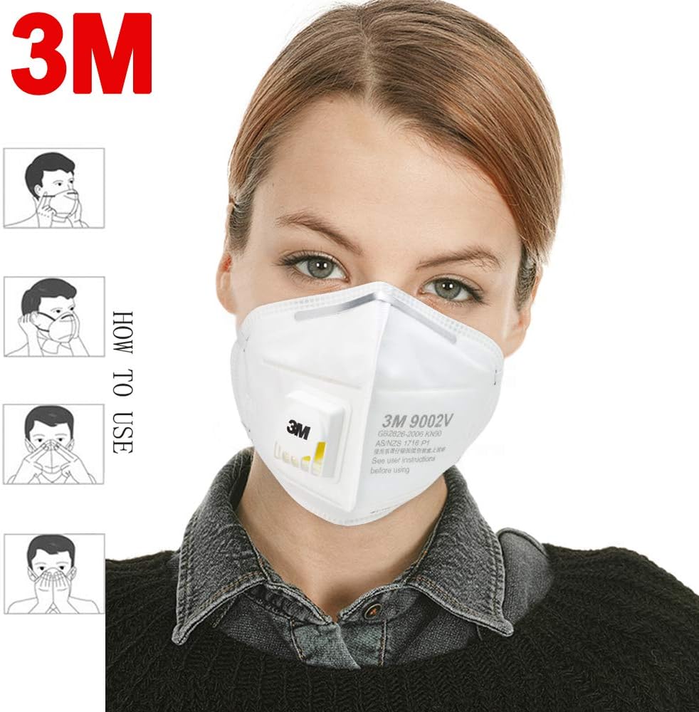 3M N95 9002V Respirator, Cool Flow Valve (10-Pack)