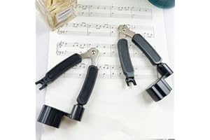 LUTQ 3-in-1 Guitar String Winder with Guitar String Cutter & Guitar Bridge Pin Puller, Black, Fits Acoustic, Electric, Banjo, Mandolin, Ukulele, 2 Pack for Guitar Maintenance