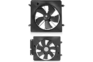 UnayKolb Radiator & AC Condenser Cooling Fan Assembly Pair For 2002-2006 Honda CR-V 19015PZDA01