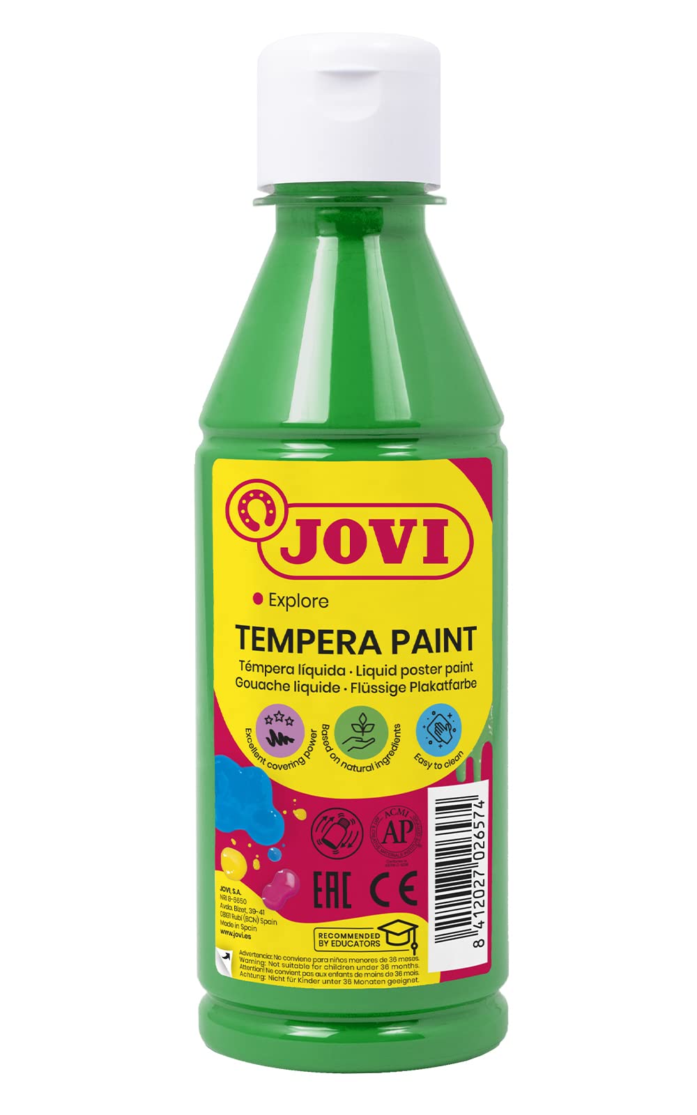 JOVI – Tempera Paint Liquid, 250 ml, Green Medium (50217)