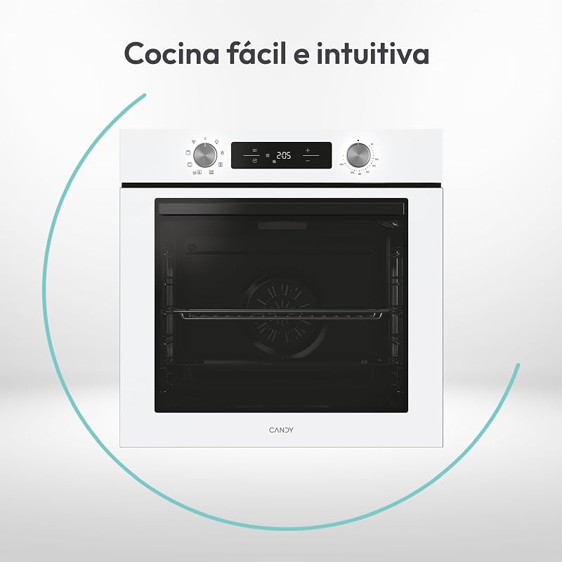 Assar 600 CA6 N3T1HTW Forno Multifunções, 78L, Receitas através da app hOn, 1 Tabuleiro e 1 Rack, Limpeza Hidrolítica, Convecção + Ventoinha, 9 Funções, UX Pronta, Branco