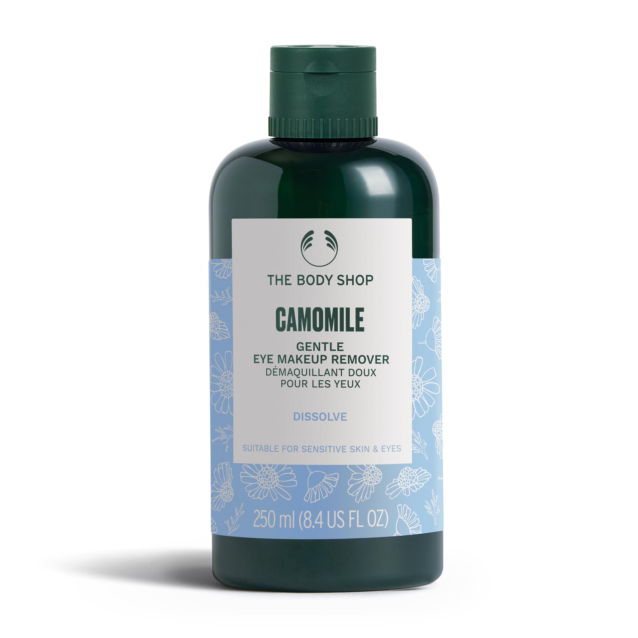 The Body Shop Camomile Gentle Eye Makeup Remover (1x 250ml), Eye Make up Remover Suitable for Sensitive Skin, Waterproof Mascara Remover, Vegan