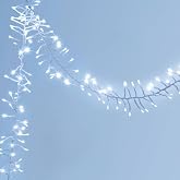 Cluster Christmas Lights, 800 LED 48FT White Cluster Lights, Twinkle Christmas Tree Outdoor Waterproof with 8 Moes, Timer, White Fairy Plug in for Xmas, Garland, Tree, White Wire