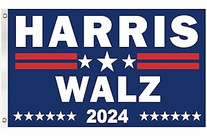 GENERIC Kamala Harris Waltz 2024 Flag 3x5 Ft Harris Walz Flags with 2 Grommets,Election American Kamala Harris Tim Walz Flags Banner for Garden Yard Sign Outdoor Decorations (HARRIS W2)