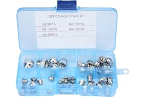 Hex Acorn Nut, 50pcs Stainless Steel Acorn Hex Nuts for Home and Office Appliance, Communication Equipment, Ship Assembly, M3