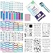 Health and Fitness Journal Supplies Kit - Stickers, Stencils, Washi - Water Tracking, Weight Loss, Habit Trackers, Meal Planning - 29 Piece Accessories Set for Journal Fitness Planners by Sunny Streak