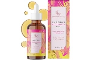 Caramela Beauty Cyperus Rotundus Oil - 60ml Natural Cyperus Rotundus Oil For Hair Removal, Moisturizing & Soothing Cyperus Oil For Reducing Body Hair Growth, Hair Removal Oil Ideal for All Skin Types