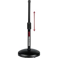 Gator Frameworks Desktop Microphone Stand with Round Weighted Base & Adjustable Height (GFW-MIC-0501)