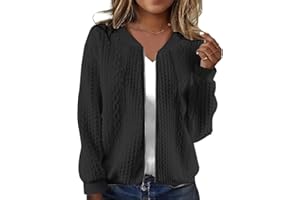 kipfall Women's Zip up Sweatshirt Jacket Stand Collar Hoodless Outerwear Casual Coat with Pockets