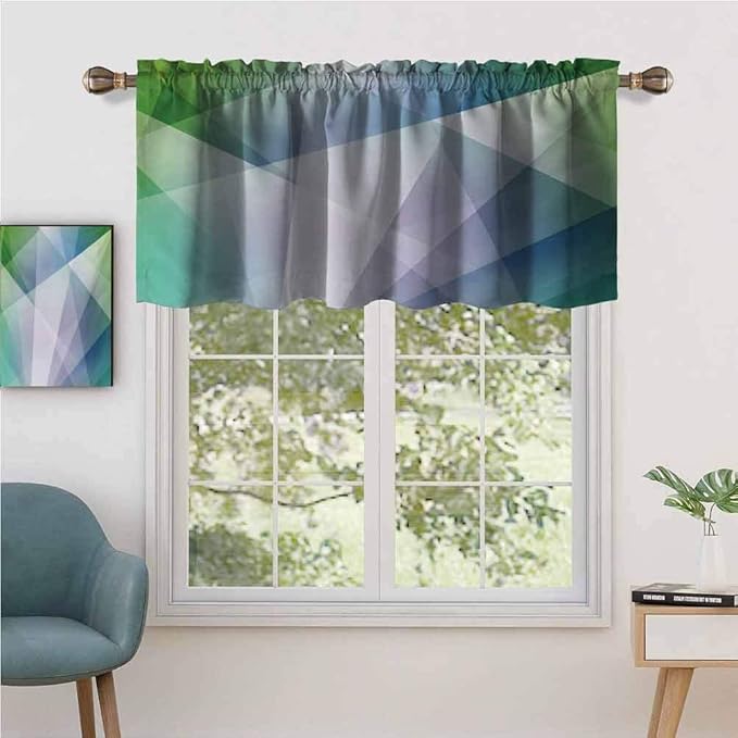 Hiiiman - Cortina opaca para barra, diseño de triángulos abstractos