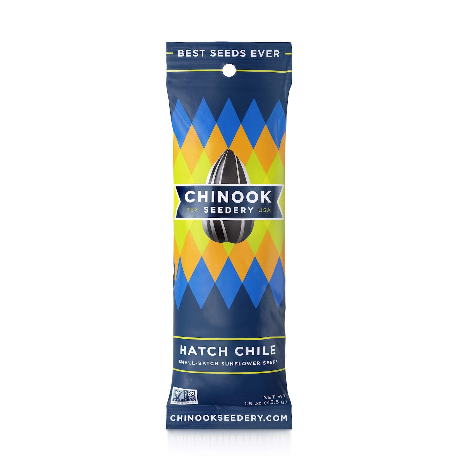 Chinook Seedery Roasted Sunflower Seeds - Jumbo Seeds Keto Snacks - Best For Snack Packs - Gluten Free, Non GMO Snack Food Gifts - 1.5 ounce (Pack of 36) - Hatch Chile Flavor