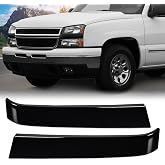 G-PLUS Grille Molding Trim Fit Chevy Silverado 2003-2007,Black | Front Grille molding Trim Set,Fit Silverado 1500/2500/3500 2003-2007,Replace GM1212104 GM1213104