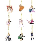 Weadatty 9 PCS Diamond Painting Keychains Kit Music Pop singer Diamond Art Double Sided 5D Diamond Key Rings DIY Diamonds Pendants for Beginners Birthday Crafting Home Party Decor