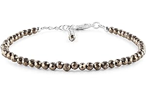 Golden Pyrite Bracelets For Women Gemstone Full Micro Beads Dainty Jewelry for her, Birthstone, Chakra Energy Healing Crystal