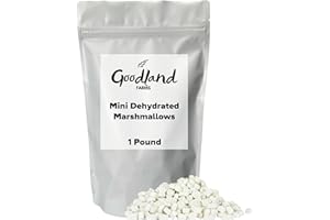 GOODLAND FARMS Vanilla Mini Dehydrated Marshmallow Bits in Resealable Bag, 1lb, Delicious Fresh Bulk White Marshmallows